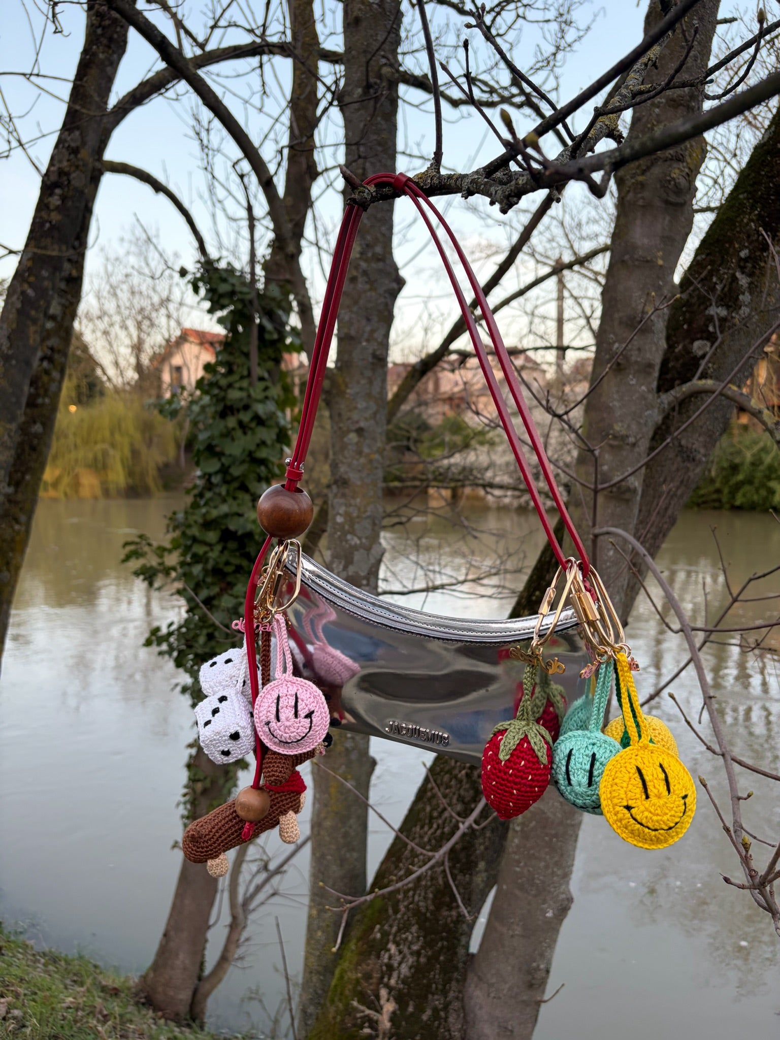Mini grigri smiley jaune
