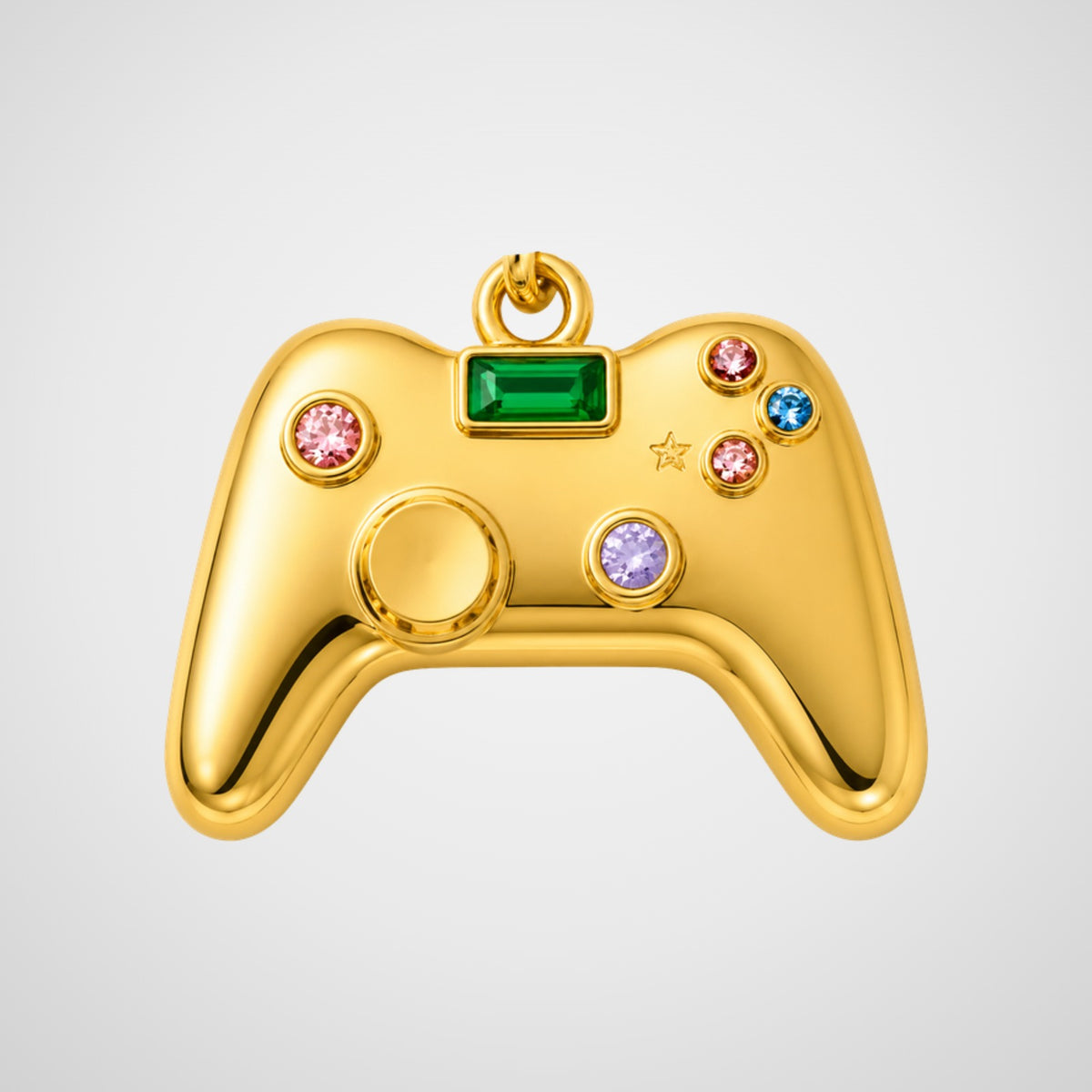 Charm manette de jeu dorée à pierres colorées De Nada Paris