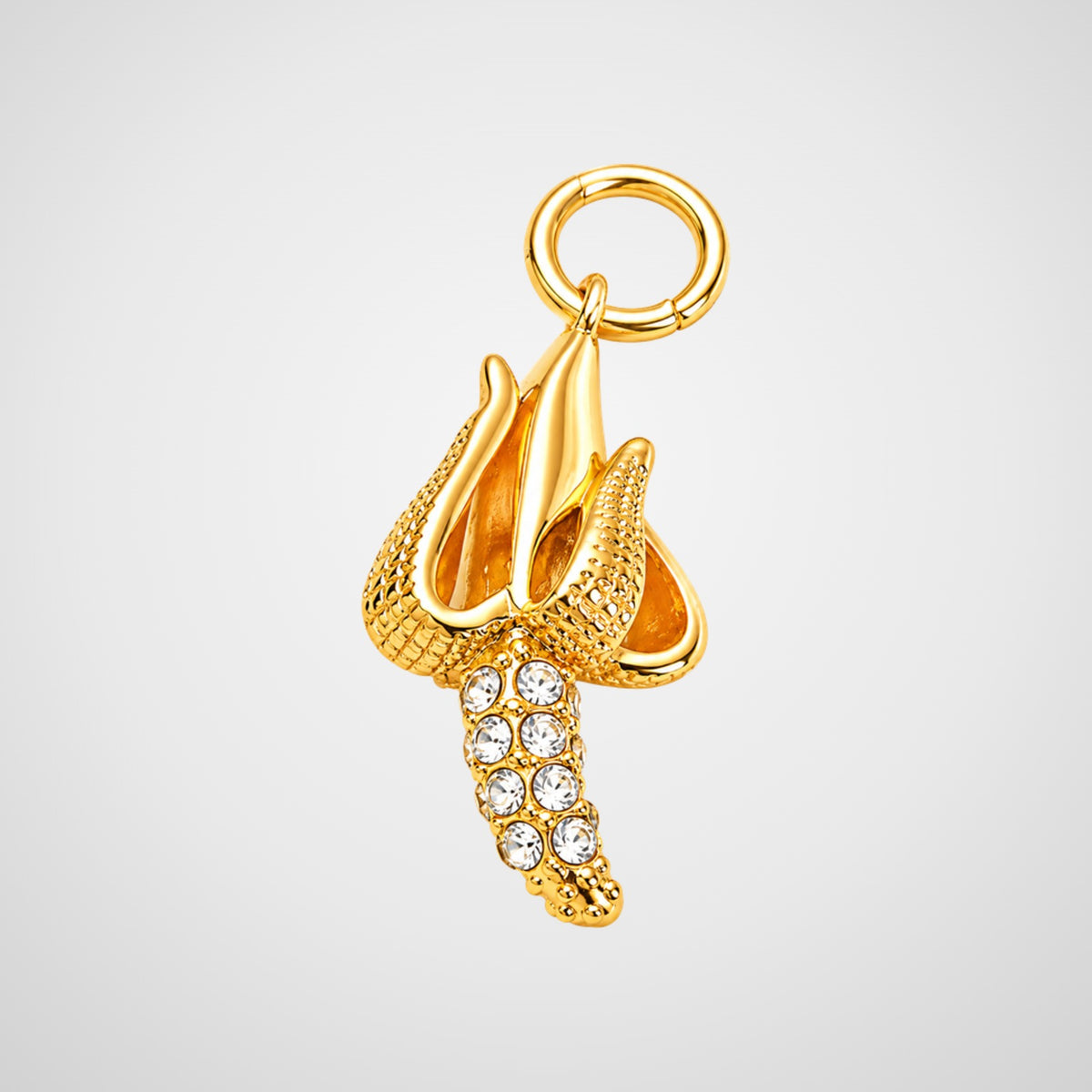 Charm banane dorée sertie de strass De Nada Paris