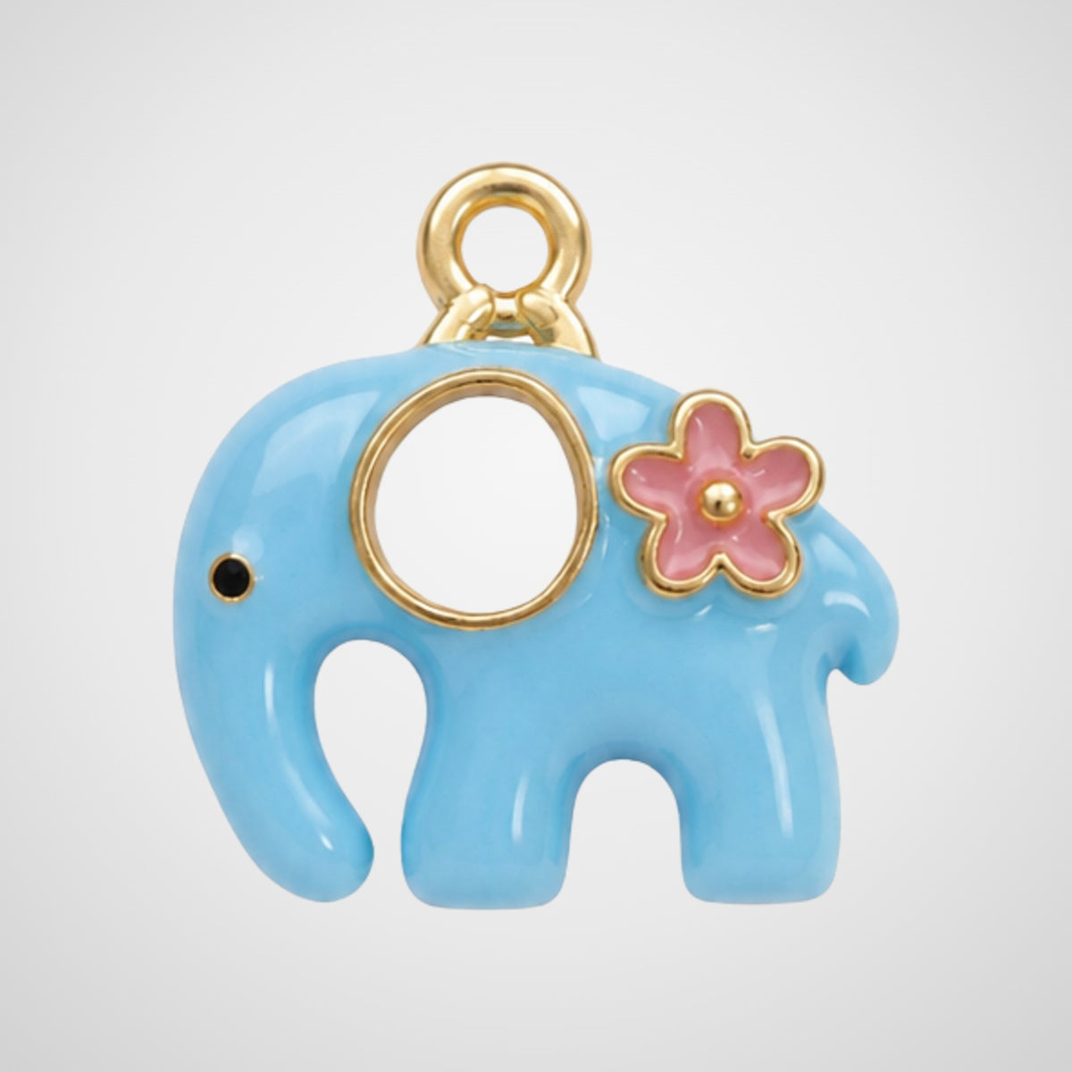 Charm éléphant émaillé bleu De Nada Paris