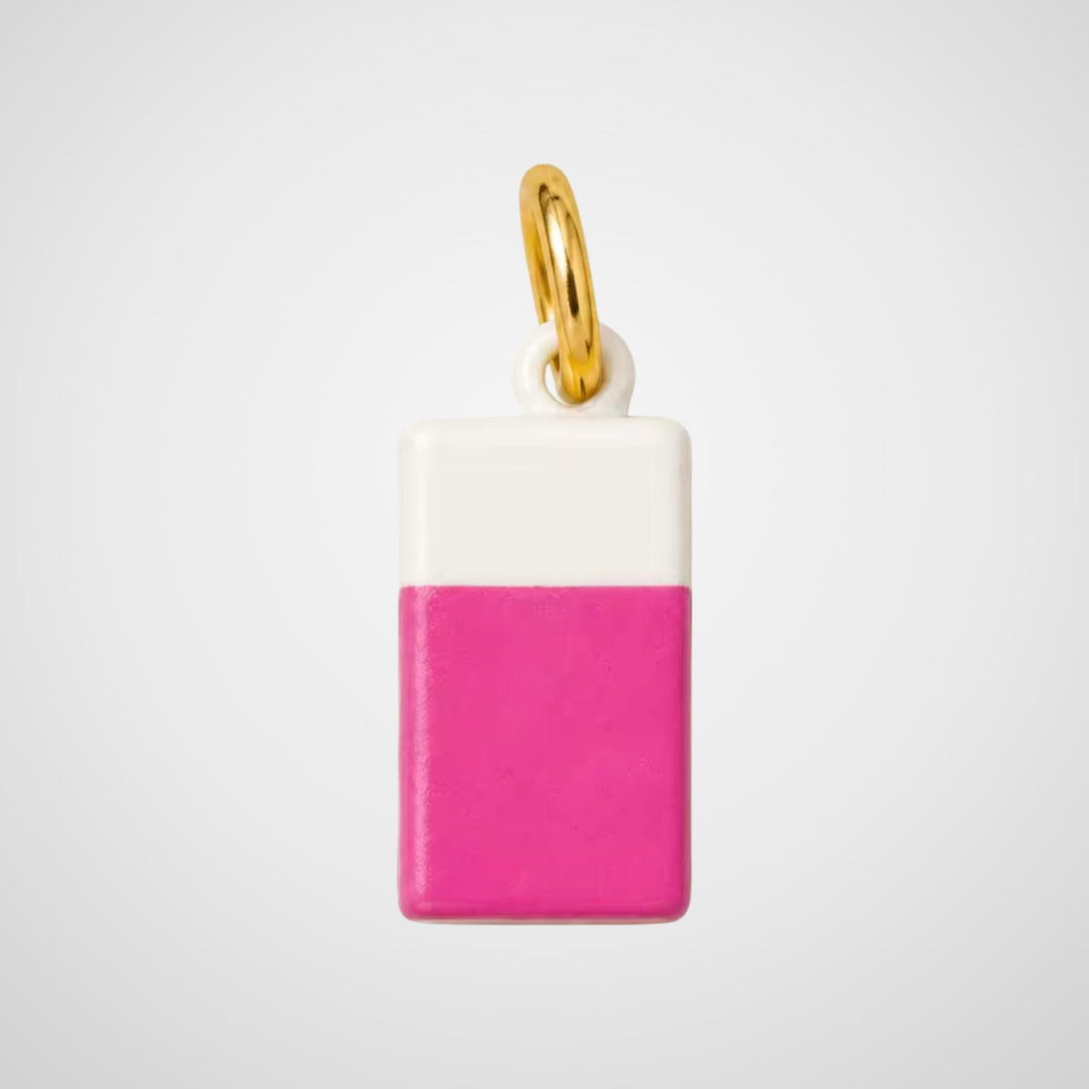 Charm gomme émaillée rose et blanche De Nada Paris