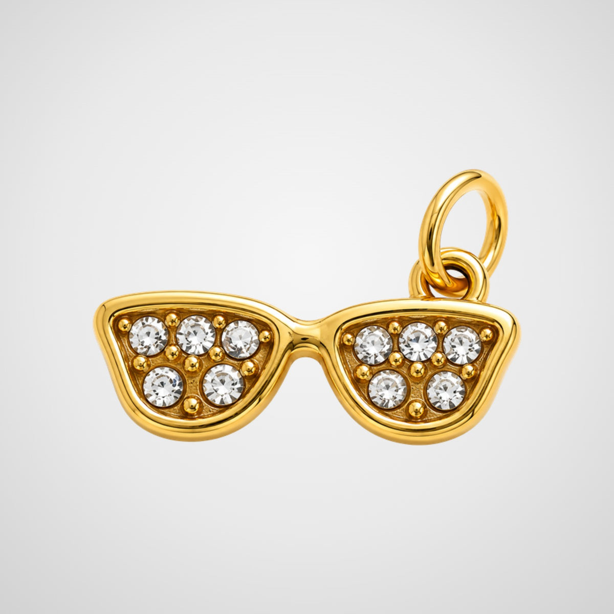 Charm lunettes dorées serties de strass De Nada Paris