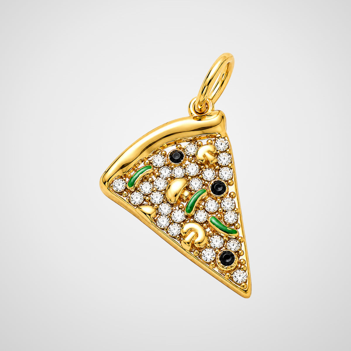 Charm part de pizza strass dorée De Nada Paris