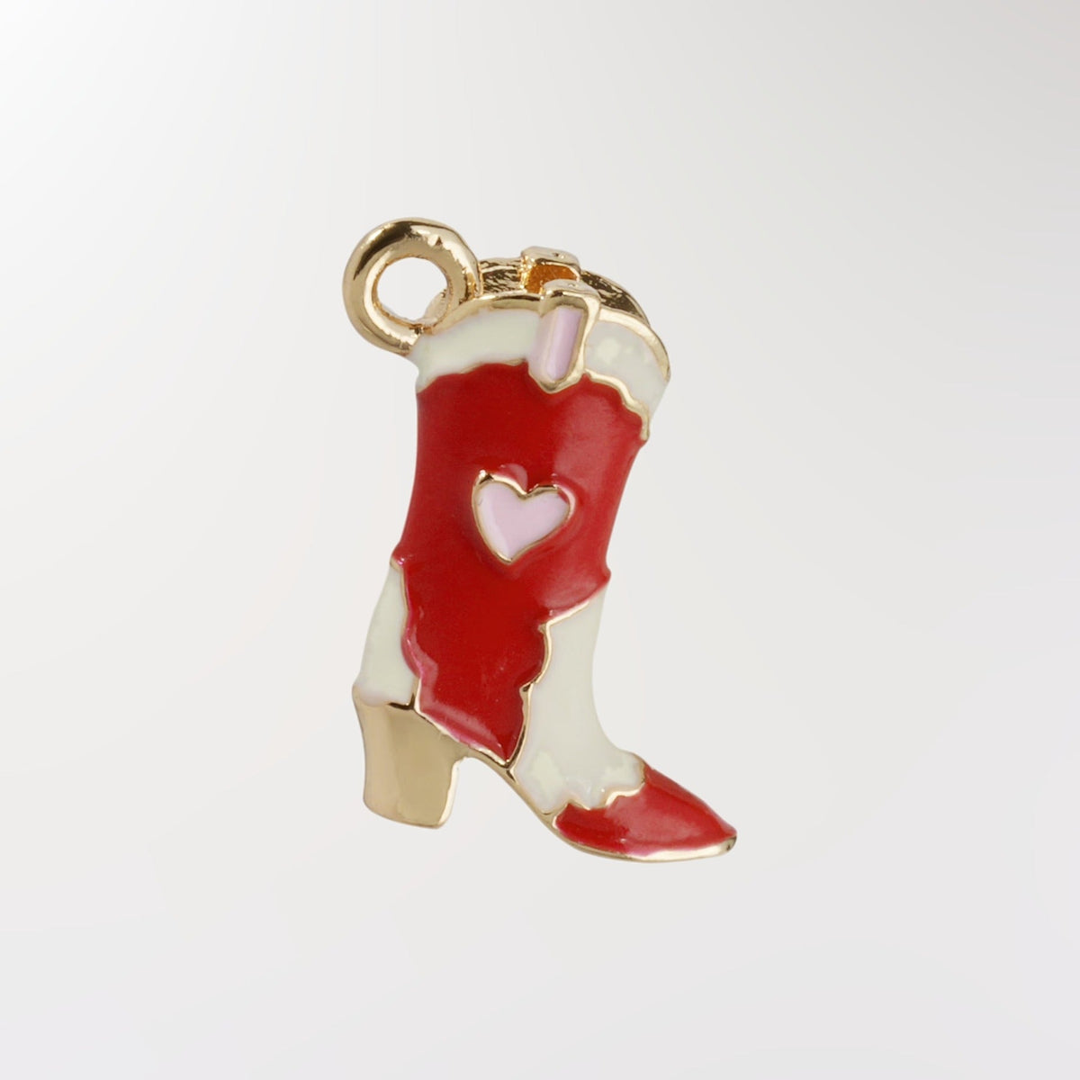 White & Red Cowboy Boot